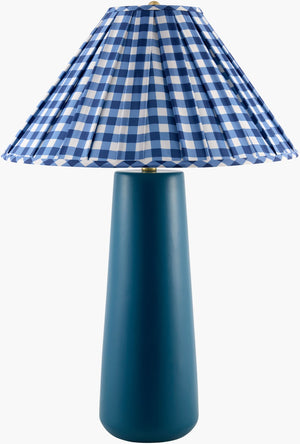 Livabliss Pavina Art Deco Metal Table Lamp with Linen Shade for Living Room Ambiance PVNI-001