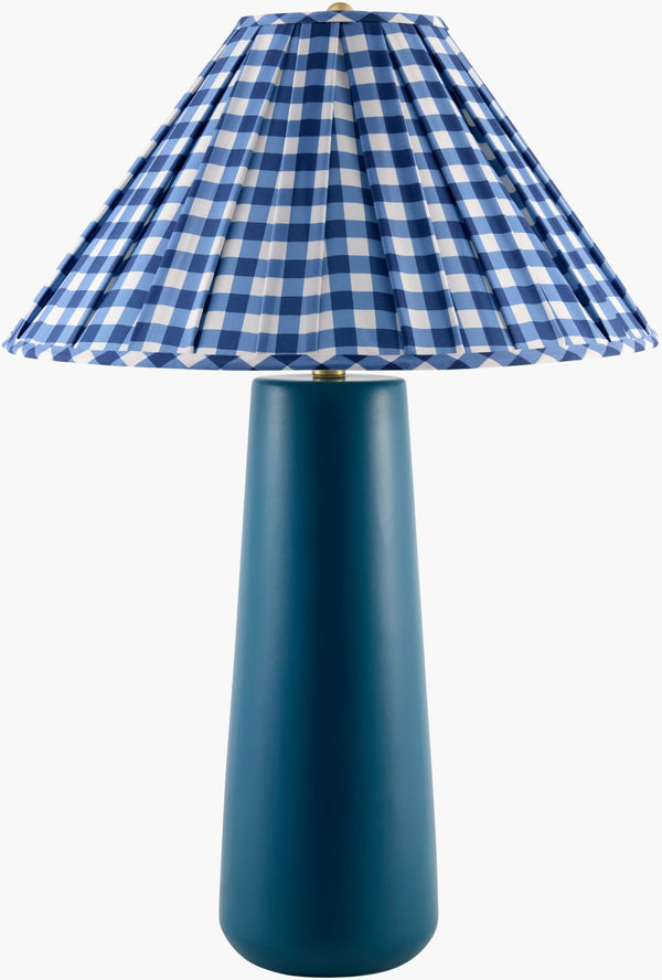 Livabliss Pavina Art Deco Metal Table Lamp with Linen Shade for Living Room Ambiance PVNI-001