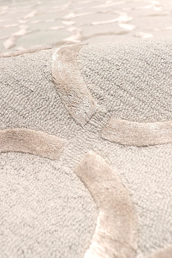 Pasargad Home Edgy Collection Hand-tufted Ivory Area Rug For Modern Elegance In Any Room   Pvny-18 9x12