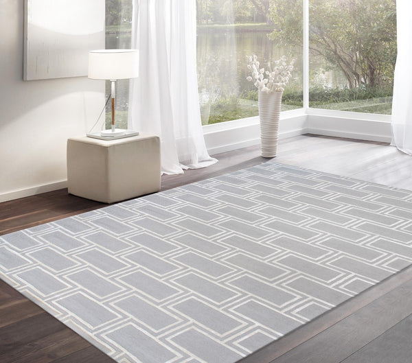 Pasargad Home Edgy Collection Hand-tufted Ivory Area Rug For Modern Elegance In Any Room   Pvny-22 8x10