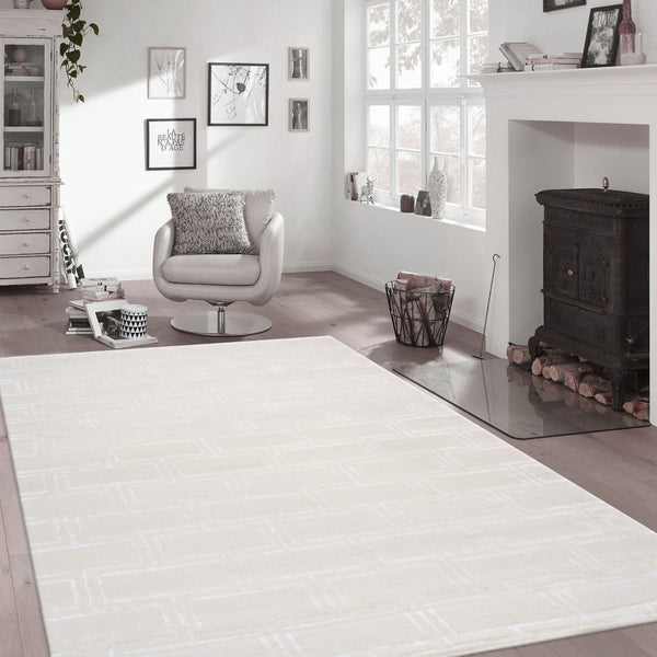 Pasargad Home Edgy Collection Hand-tufted Ivory Area Rug For Modern Elegance In Any Room   Pvny-23 12x15
