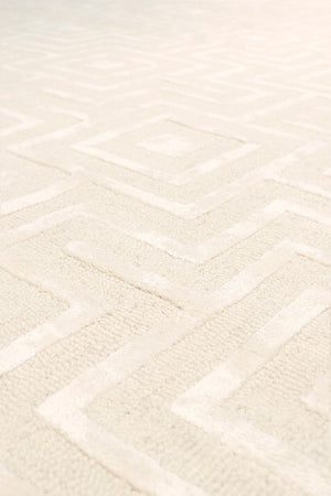 Pasargad Home Edgy Collection Hand-tufted Ivory Area Rug For Modern Elegance In Any Room   Pvny-24 9x12