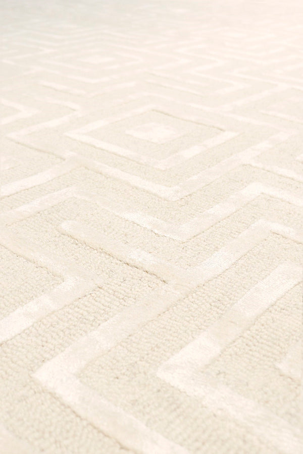 Pasargad Home Edgy Collection Hand-tufted Ivory Area Rug For Modern Elegance In Any Room   Pvny-24 9x12