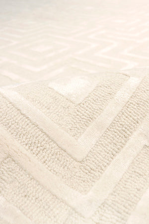 Pasargad Home Edgy Collection Hand-tufted Ivory Area Rug For Modern Elegance In Any Room   Pvny-24 9x12