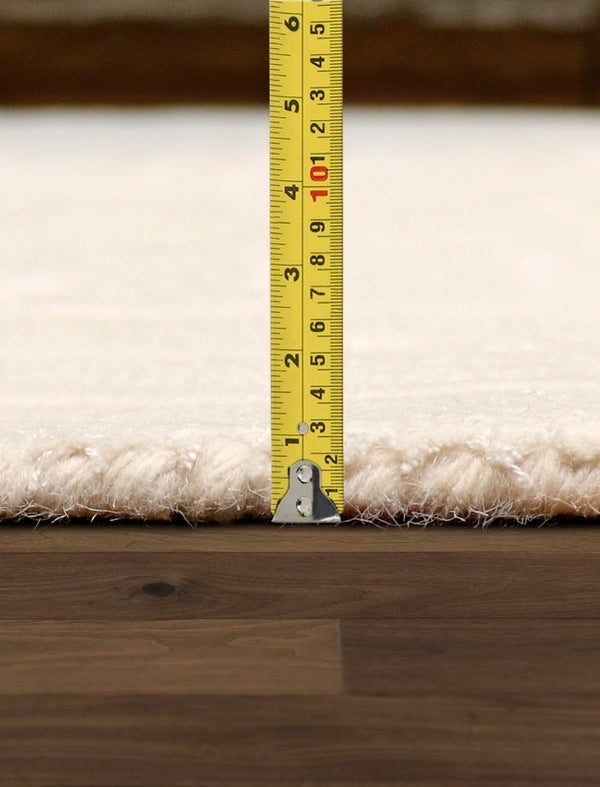 Pasargad Home Edgy Collection Hand-tufted Ivory Area Rug For Modern Elegance In Any Room   Pvny-24 9x12