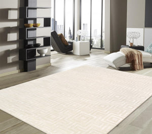 Pasargad Home Edgy Collection Hand-tufted Ivory Area Rug For Modern Elegance In Any Room   Pvny-24 9x12