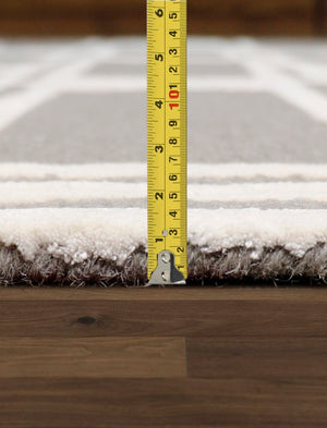 Pasargad Home Edgy Collection Hand-tufted Ivory Area Rug For Modern Elegance In Any Room   Pvny-26 5x8