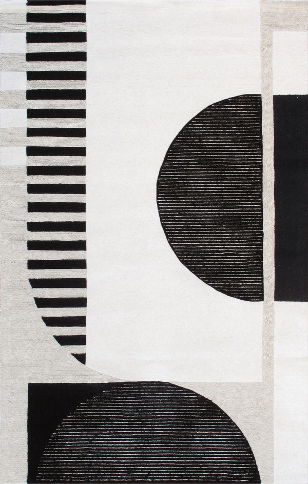 Pasargad Home Edgy Collection Hand-tufted Ivory Area Rug For Modern Elegance In Any Room   Pvny-32 10x14