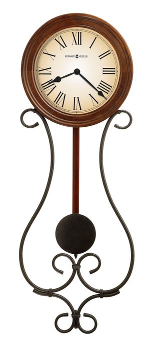 Hekman Furniture 625497 Kersen Antique Wall Clock - Classic Americana Cherry Finish With Wrought-iron Pendulum Style  Kersen Wall Clock 625497