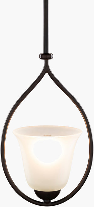 Surya Pivot Pendant Lighting Fixture - 8" X 8" X 13" Elegant Metal Design For Stunning Home Illumination Fixture, Black,Base, Black,Shade, White Iron Pvt-001