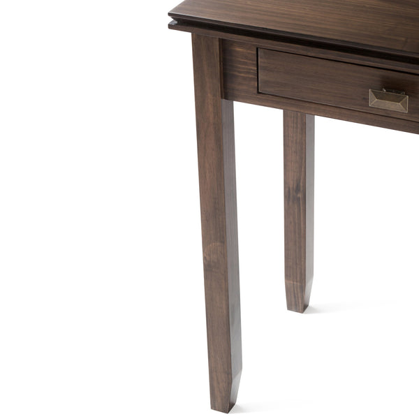 English Elm Artisan Console Sofa Table - Handcrafted Natural Aged Brown With Drawers For Stylish Storage & Display B136P158697
