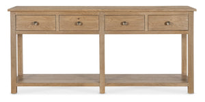 Hooker Furniture Driftwood Rustic Sideboard Buffet With Self-Closing Drawers, Removable Silverware Tray, Oak Finish Light Wood 6820-75900B-80