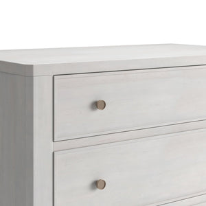 Mezzanine Nightstand - Vintage-Inspired Elegance with Three Drawers in Dove Gray Finish & Nickel Hardware