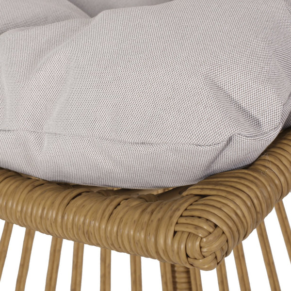 English Elm Elaine Outdoor Club Chair and Side Table Set Faux Rattan Woven Iron Patio Duo 71841.00