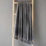 Washed Linen Throw, Grey EXN00429 Park Hill