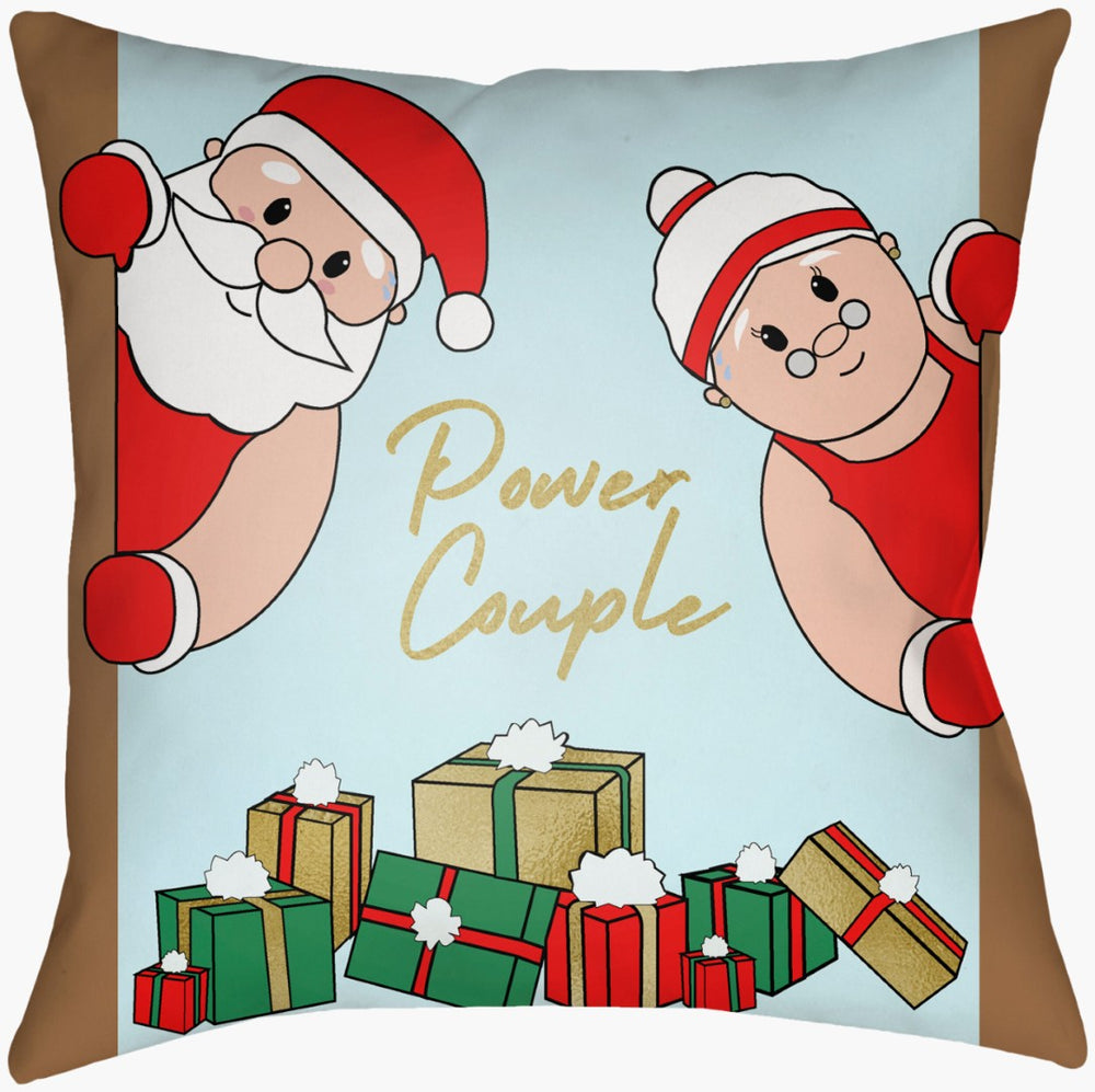 Livabliss Power Couple Woven Polyester Accent Pillow Rustic Farmhouse Charm for Any Room PWC001-1616