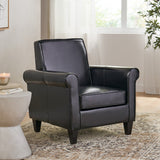 Christopher Knight Home® - Noble House - Freemont Bonded Leather Black Club Chair