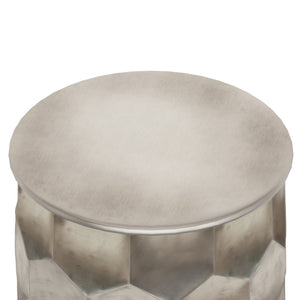 English Elm Whitney Metal Storage Side Table - Vintage Glamour With Honeycomb Texture & Removable Lid B136P158978-GIGA