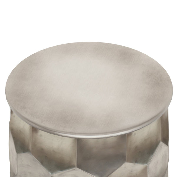 English Elm Whitney Metal Storage Side Table - Vintage Glamour With Honeycomb Texture & Removable Lid B136P158978-GIGA