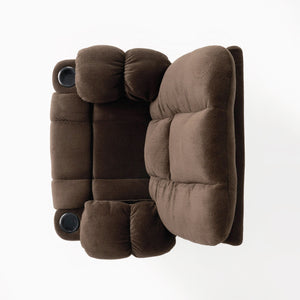 English Elm Christopher Knight Home® - Luxurious Manual Recliner Chair with Skin-Friendly Fabric, Dual Cup Holders, Ergonomic Padded Comfort Chocolate 57578.00CHO