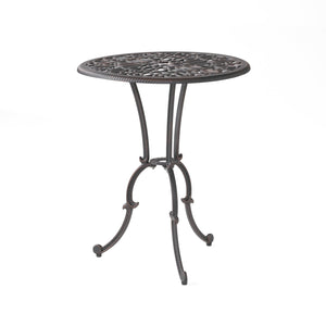 English Elm Charleston Cast Aluminum Outdoor Bistro Set Rust Resistant Copper Finish Patio Seating 50550.00COP