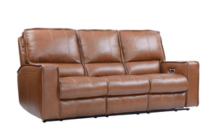 Parker House Parker Living Rockford - Verona Saddle Triple Power Reclining Reclining Sofa Verona Saddle Top Grain Leather with Match (X) MROC#833PH-VSA