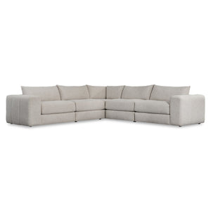 Bernhardt Bernhardt Vista 5-Piece Sectional Sofa — Plush Curved Corner Design, 9 Toss Pillows, Made-To-Order K2251