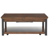 Homelegance By Top-Line Beniz Wood Finish Lift-Top Coffee Table Brown Wood