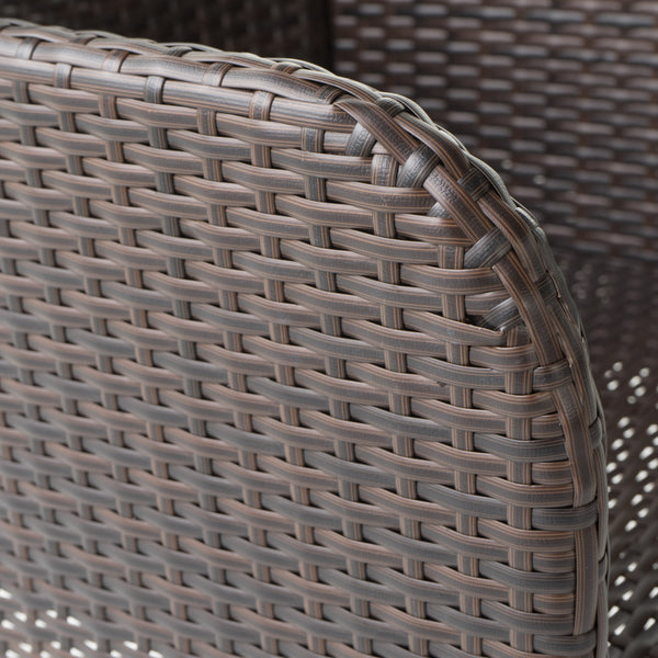 English Elm Christopher Knight Home® - ANAYA Outdoor Wicker Barstool Set of 2 — Weatherproof PE Wicker with Powder-Coated Iron Frames Brown 58896.00