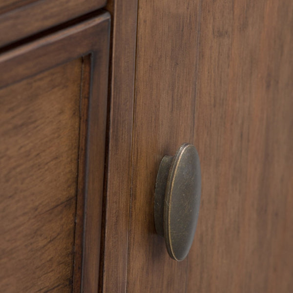 English Elm Redmond Medium Storage Cabinet - Rustic Natural Brown Wood, Stylish Design With Ample Storage Space B136P158104-GIGA