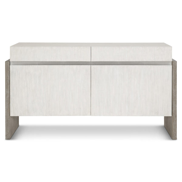 Bernhardt Bernhardt Two-Tone Foundations Buffet With Geometric Trim, Media Venting & Felt-Lined Drawer - 58" 306400