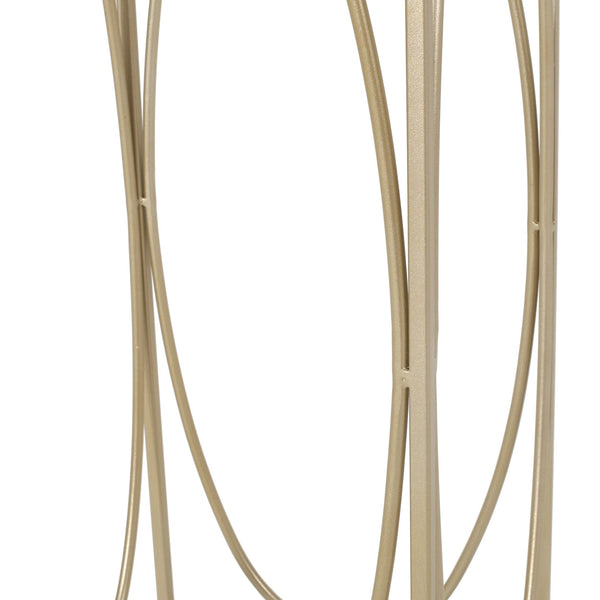 English Elm Christopher Knight Home® - END TABLE Champagne Iron Oval Accent with Tempered Glass Top, Modern Glam Side Table 11.85"x27.75" 71941.00