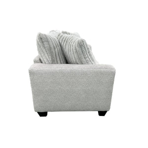 Porter Designs Porter Broadway Microfiber Loveseat - Cozy Gray Comfort With Plush Cushions & Flared Arms Design Gray Fabric 01-207-02-6832
