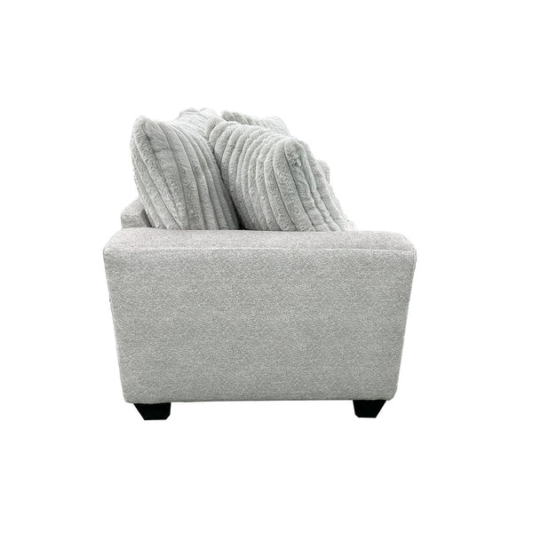 Porter Designs Porter Broadway Microfiber Loveseat - Cozy Gray Comfort With Plush Cushions & Flared Arms Design Gray Fabric 01-207-02-6832