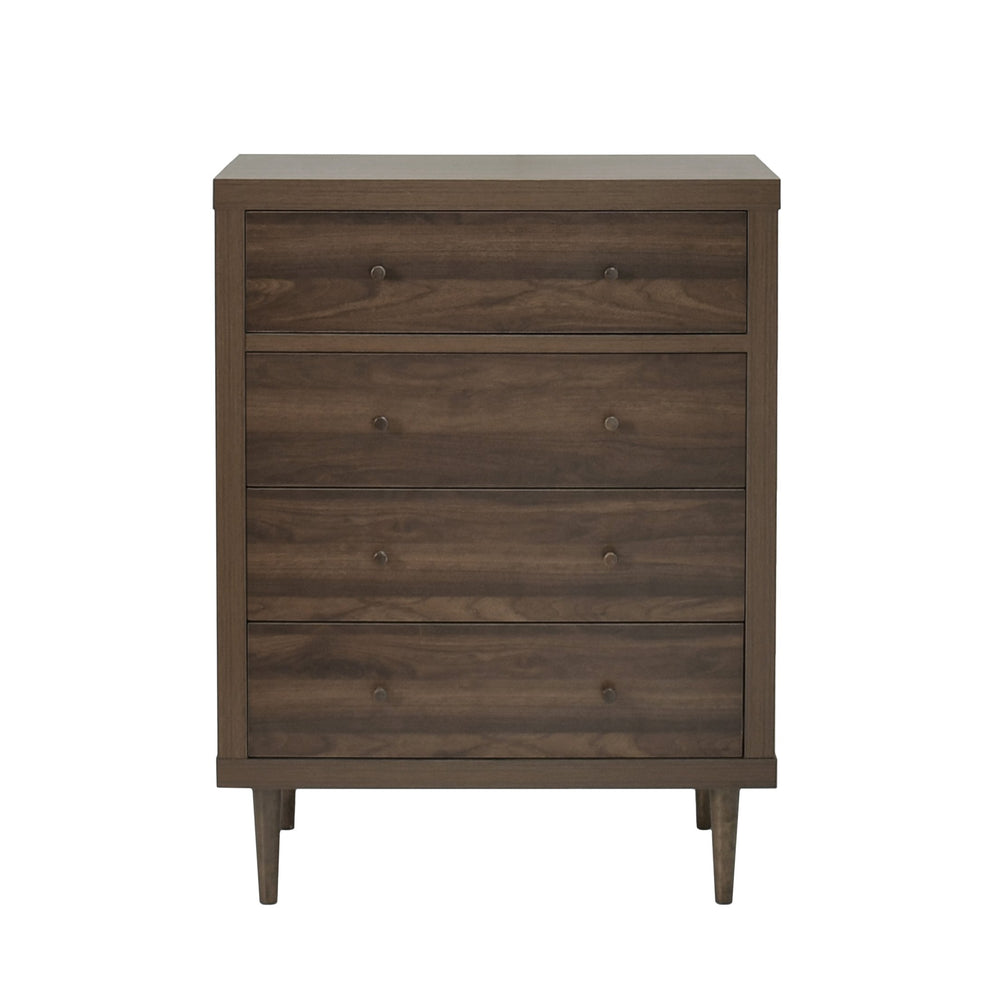 English Elm Christopher Knight Home® - NORDIC Walnut 4-Drawer Chest with Faux Wood MDF & Rubberwood Legs — Durable, Stylish Storage, 31" W 71145.00WALN