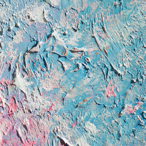 Pasargad Home Symphony Hand-Painted Abstract Canvas Art – Vibrant Floral Oil Painting for Elegance