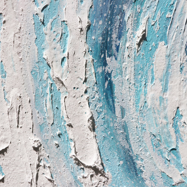 Pasargad Tidefall Hand-Painted Coastal Wave Canvas Art – Serene Ocean Beauty for Your Home Decor