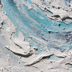 Pasargad Tidefall Hand-Painted Coastal Wave Canvas Art – Serene Ocean Beauty for Your Home Decor