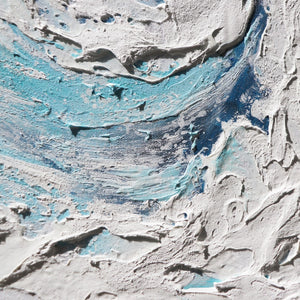 Pasargad Tidefall Hand-Painted Coastal Wave Canvas Art – Serene Ocean Beauty for Your Home Decor