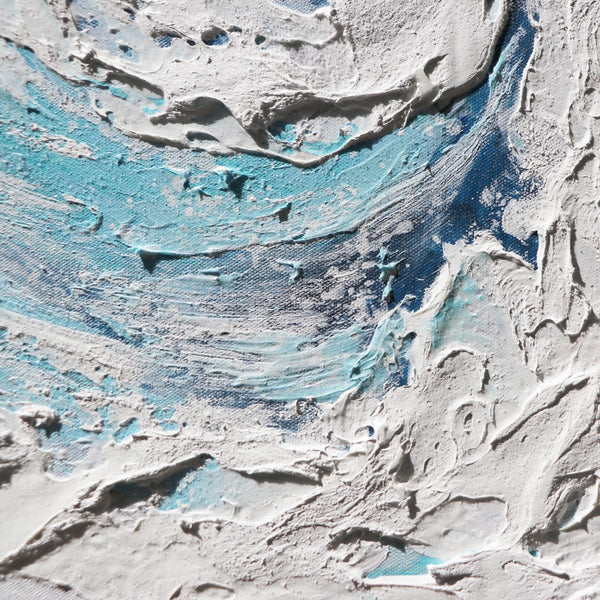 Pasargad Tidefall Hand-Painted Coastal Wave Canvas Art – Serene Ocean Beauty for Your Home Decor