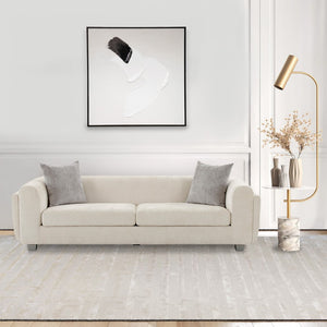 Pasargad Home Hand-Painted Black & White Minimalist Canvas Art for Modern, Sophisticated Spaces