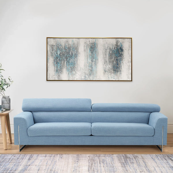 Pasargad Home Hand-Painted Abstract Oil Canvas Art with Gold Frame - Unique Modern Focal Point!