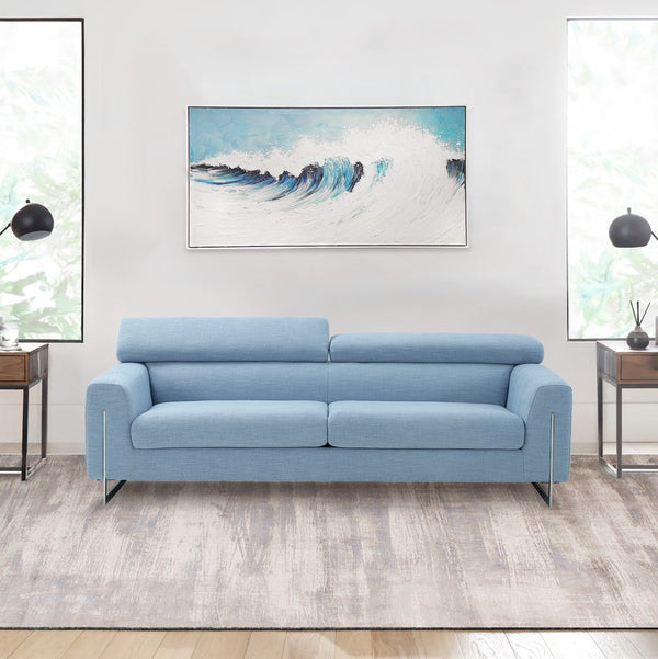 Pasargad Home Blue Rise Hand-Painted Ocean Wave Canvas Art - Stunning Textured Wall Decor Piece