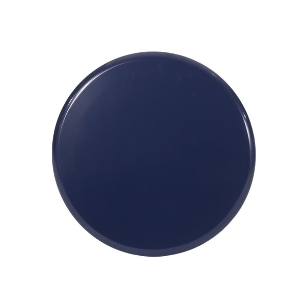 English Elm Serenita Outdoor Powder Coated Iron Pedestal Side Tables Sculptural Flared Set of Two Navy Blue 73614.00NBLU