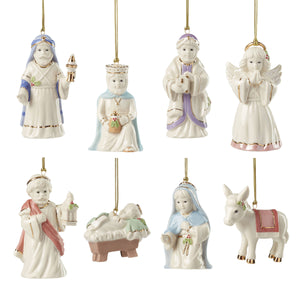 Lenox First Blessings Nativity 8-Piece Ornament Set Ivory, IVORY PORCELAIN 896533