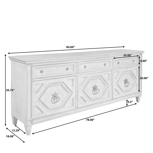 3-Door Entertainment Console with Storage Drawers Natural with Natural finish P301030 Pulaski Furniture