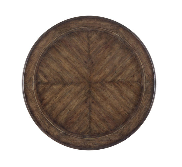 Hooker Furniture Rhapsody 60" Round Dining Table — Walnut Distressed Pedestal, Seats 6, Rustic-Classic Entertaining Charm Medium Wood 5070-75203