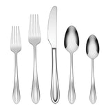 Oneida Madelynn 42-Piece Stainless Steel Flatware Set, Elegant Mirror Finish