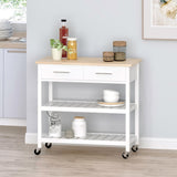 Christopher Knight Home® - Noble House - Neffs Contemporary Kitchen Cart with Wheels