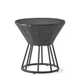 Christopher Knight Home® - Noble House - Crete Multibrown Wicker Outdoor Accent Table